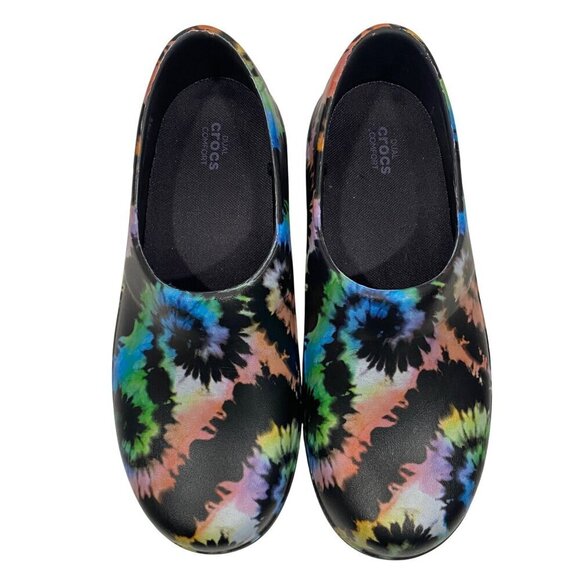 Crocs Classic Tie-Dye Clogs Unisex Size 10 Comfortable Lightweight Slip-On - Picture 2 of 9